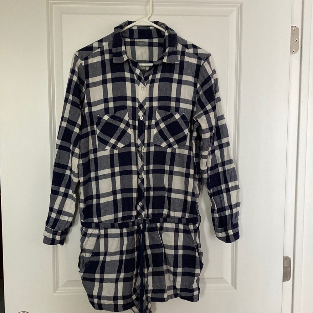 Aerie Flannel Pajama Romper (Size: L)